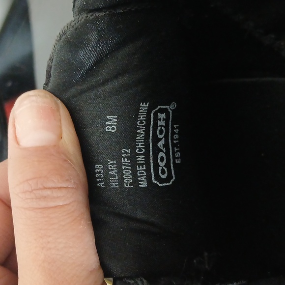 Coach Hilary black signature monogram tennis shoes size 8 - Picture 10 of 15